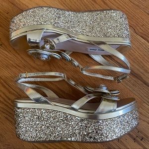✨ Glitter Miu Miu Platforms ✨